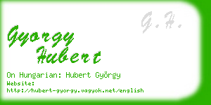 gyorgy hubert business card
